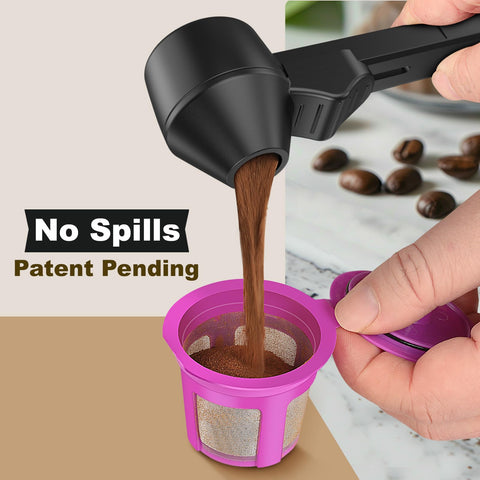 Lov Sprout scoop with easy-clean surface and hanging hole for storage.
