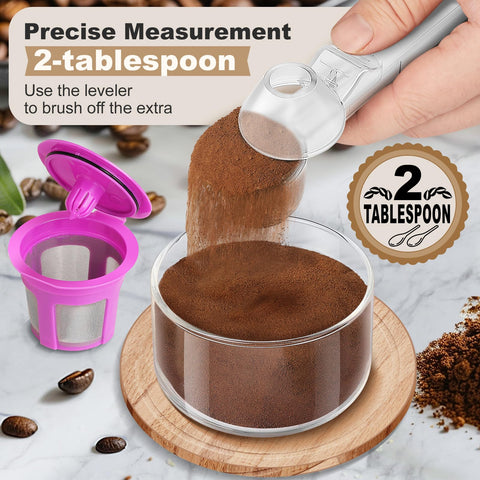Lov Sprout scoop shows spill-free design ideal for refilling reusable K-Cup pods