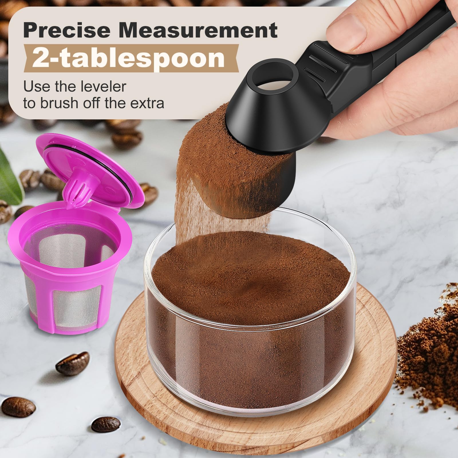 Lov Sprout spill-free fill design makes refilling reusable K-Cups neat.