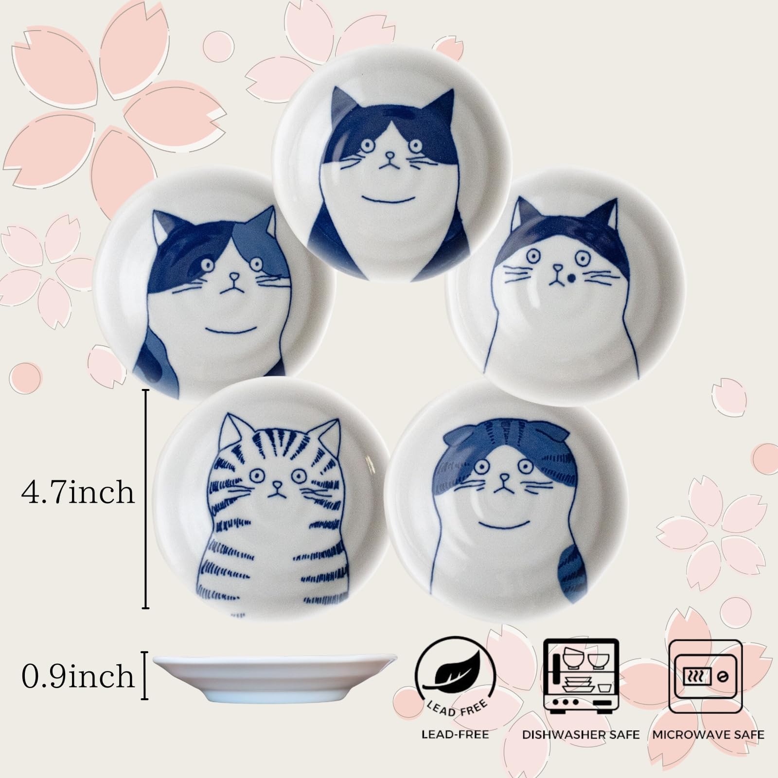 LOVE LOVE JAPAN dessert plates—porcelain finish ideal for sauces and desserts.