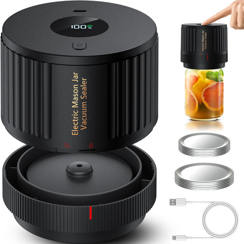 LOVE MOMENT electric mason jar sealer wide mouth seals quickly for fresh storage