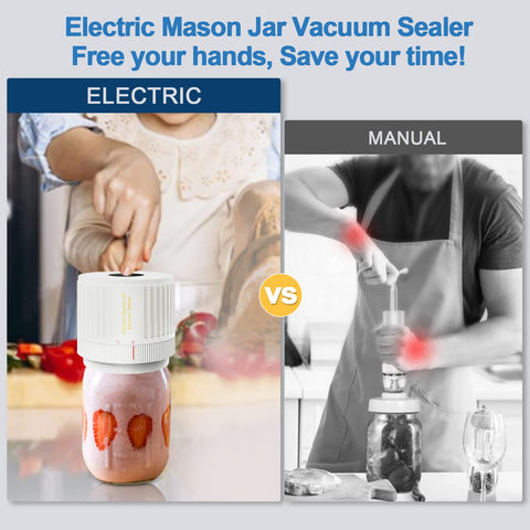 LOVE MOMENT sealer with regular-mouth converter on jar for airtight storage