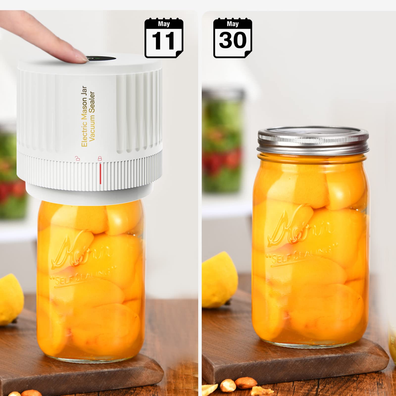 LOVE MOMENT regular-mouth lids pack for airtight jar storage
