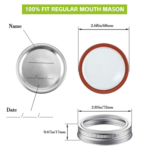 Love Moment silver regular-mouth rings ensure airtight storage for preserved foods