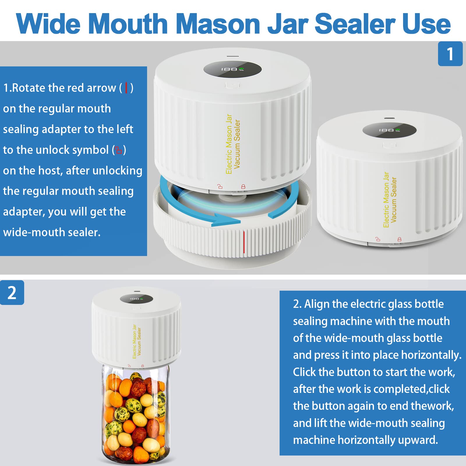 LOVE MOMENT wide-mouth lids pack shown for secure sealing