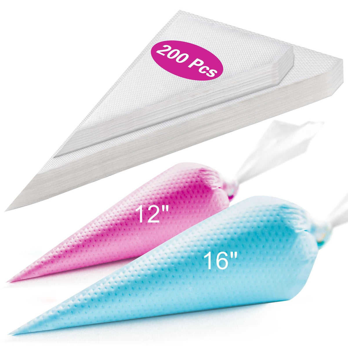 LoveBB 12-inch piping bag close-up, anti-burst design for steady decorating