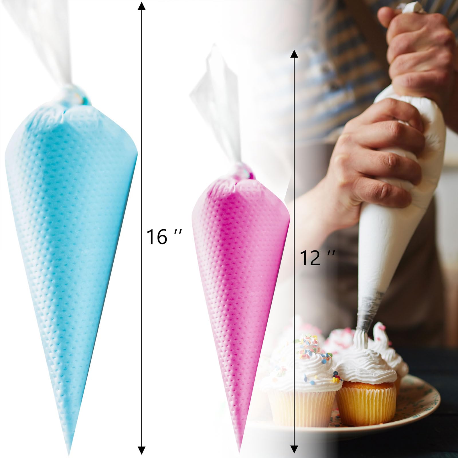LoveBB cake decorating piping bags setup for smooth buttercream designs