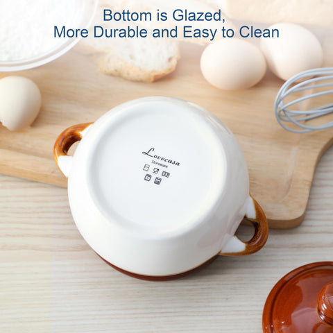 LOVECASA double-handles design – stable transfer from oven to table.