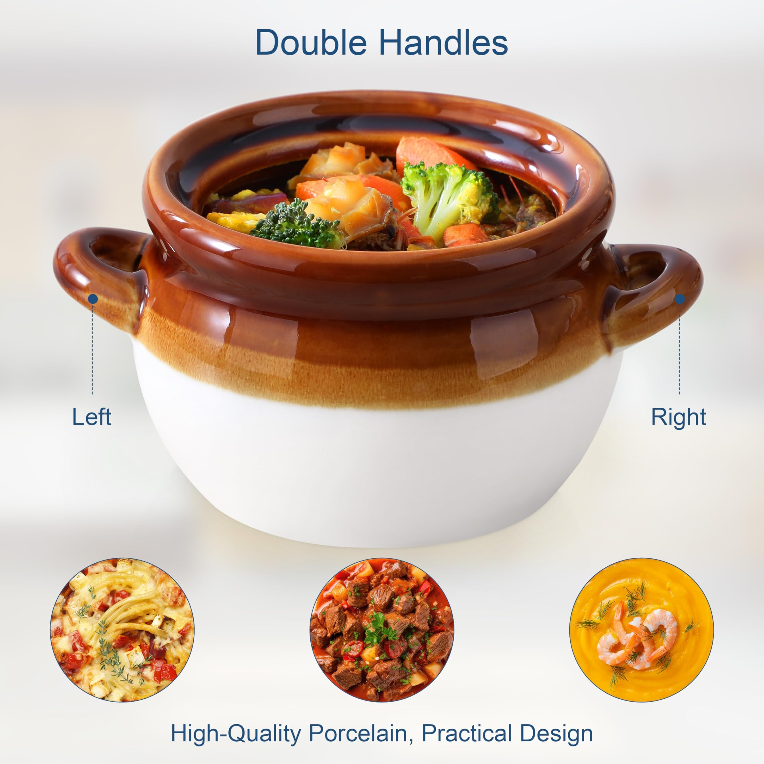 LOVECASA lid keeps food warm and prevents spills during serving.