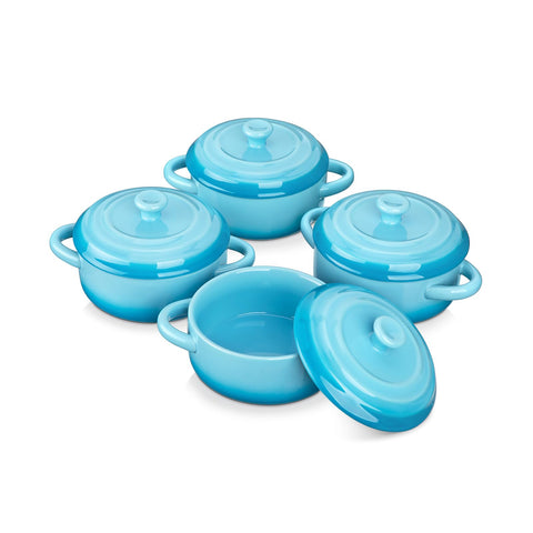 LOVECASA mini cocotte 12oz dish with lid for single servings and portion control