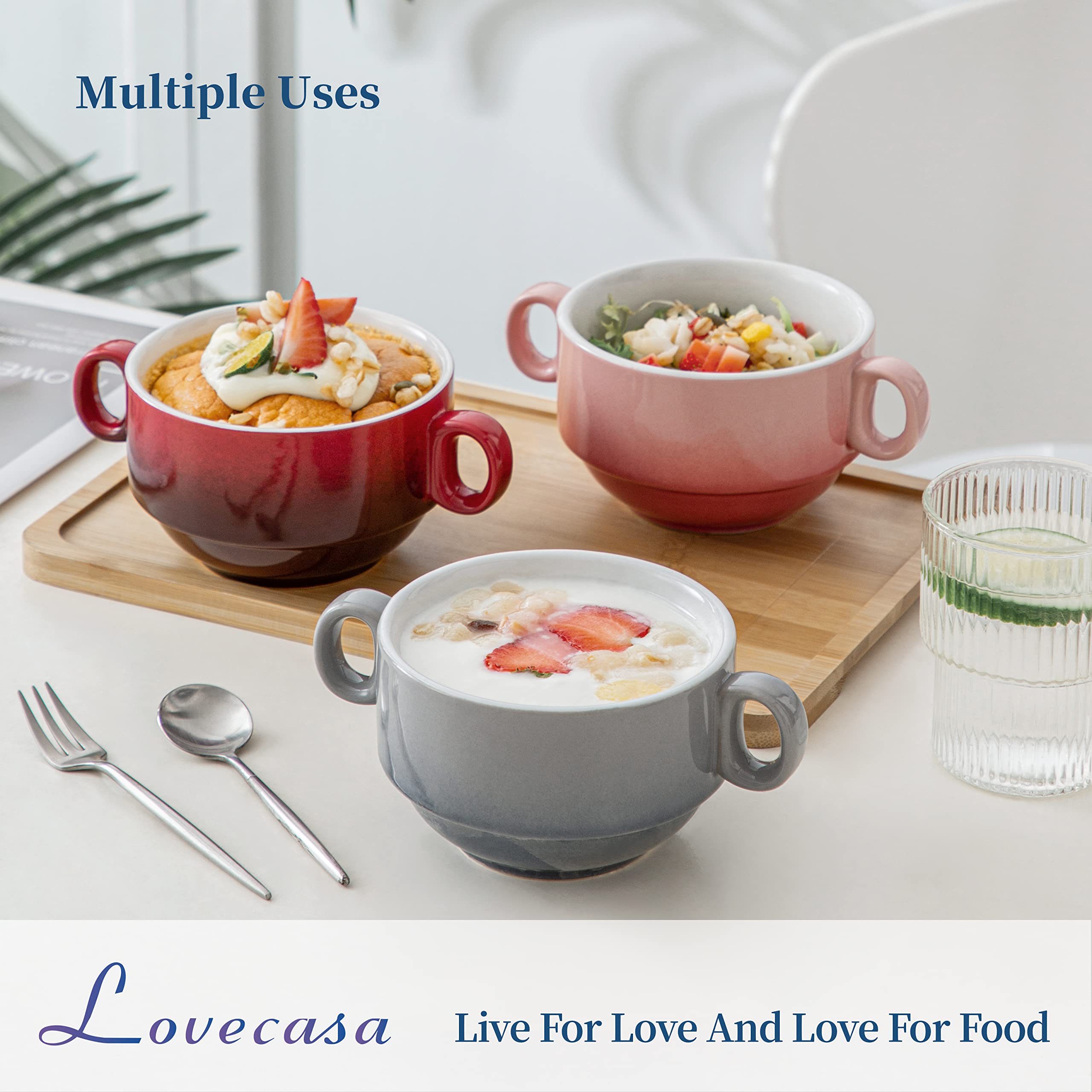 LOVECASA mini onion soup bowls for individual portions