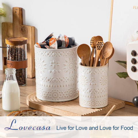 LOVECASA Oasis embossed pattern detail adds vintage farmhouse charm to your counter