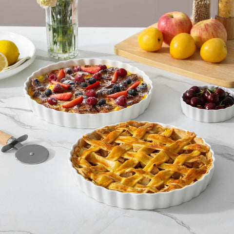 LOVECASA pie pan ready for freezer to oven transitions