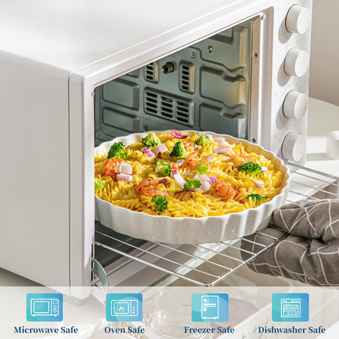 LOVECASA pie pan in oven-ready setup for easy serving
