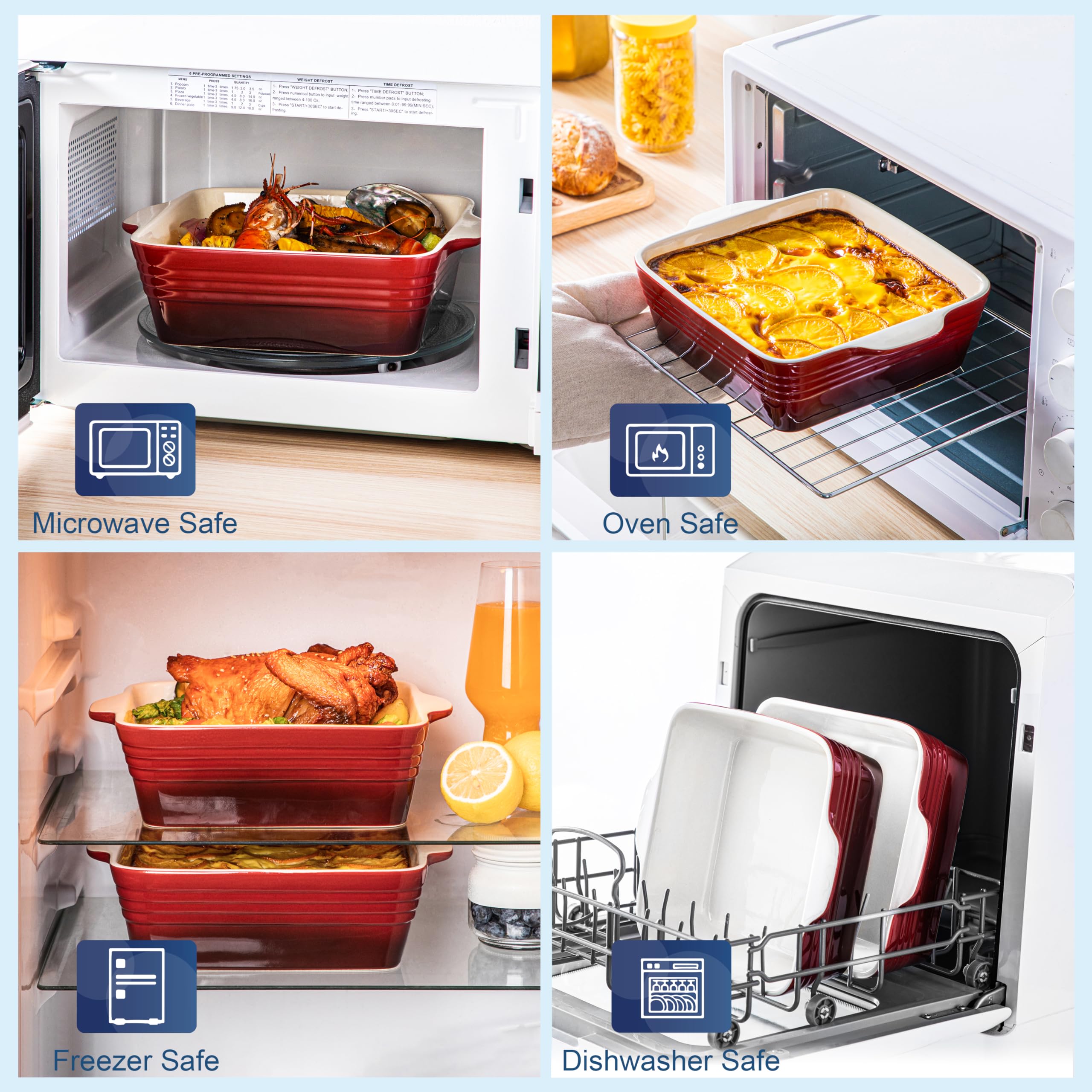 LOVECASA stoneware is microwave, freezer, and dishwasher safe for convenience