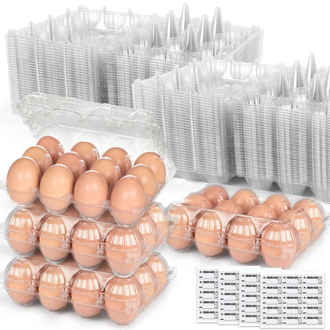 LOVEINUSA egg carton clear top view highlights 60-pack capacity for organized storage
