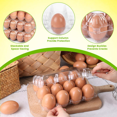 LOVEINUSA egg carton flat labeling area enables easy date labeling