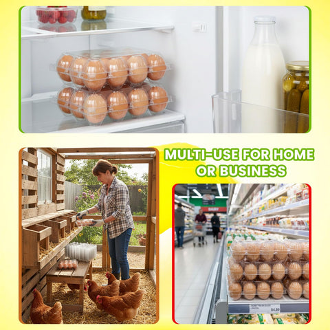 LOVEINUSA egg carton transparent display lets customers view eggs at a glance