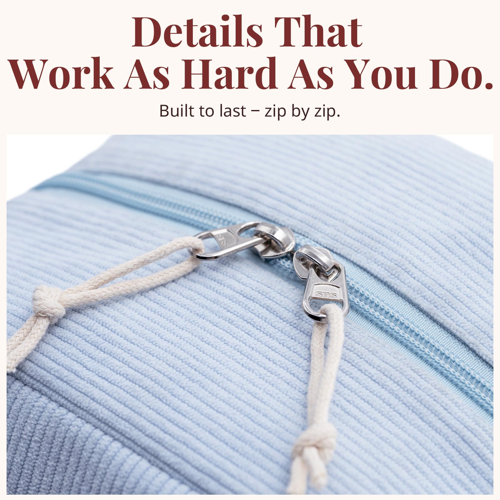 LOVELYWIND durable zipper and reinforced straps for everyday wear.