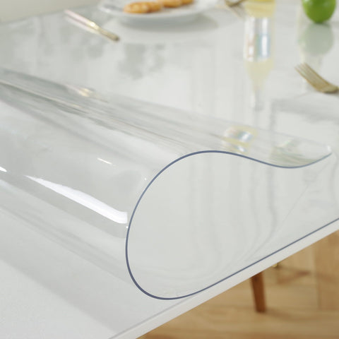 LovePads clear desk mat 16x48 furniture protection view highlights scratch resistance.