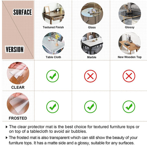 LovePads clear table cover on writing desk keeps surface clean and scratch-free.