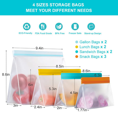 LOVESOLO BPA-free freezer-safe bags preserve freshness for leftovers and meals.