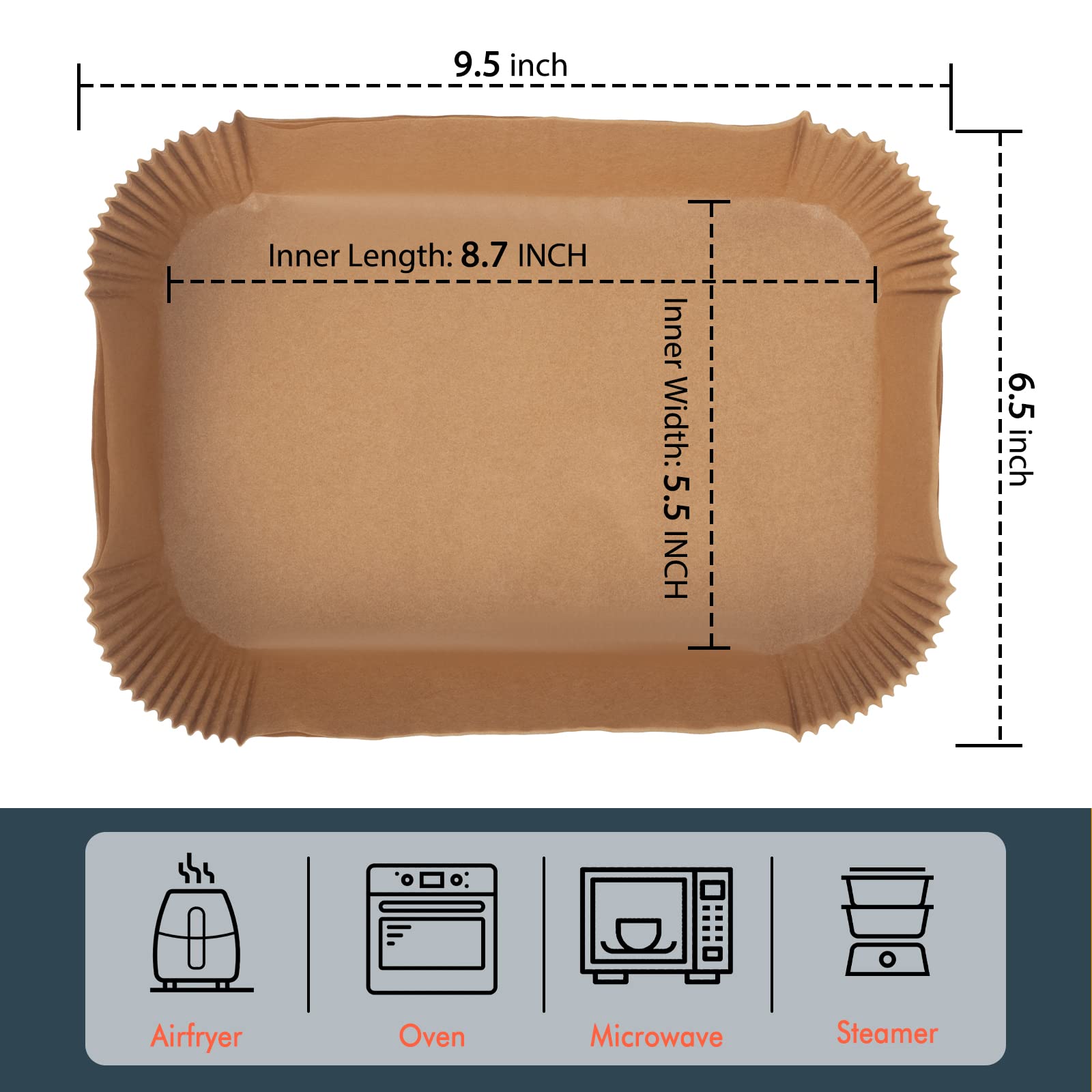 Loveuing Ninja Foodi-compatible liner rectangle shields interior while cooking.