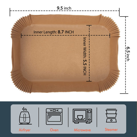 Loveuing Ninja Foodi-compatible liner rectangle shields interior while cooking.