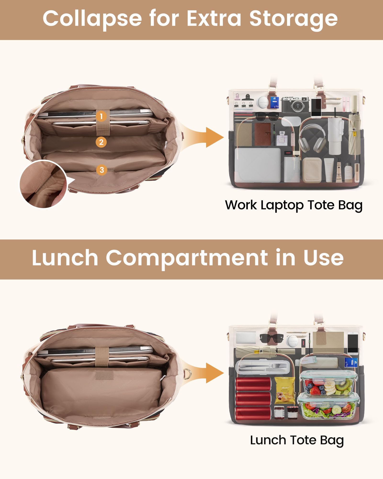 LOVEVOOK daily commute tote design supports work and outdoor use.