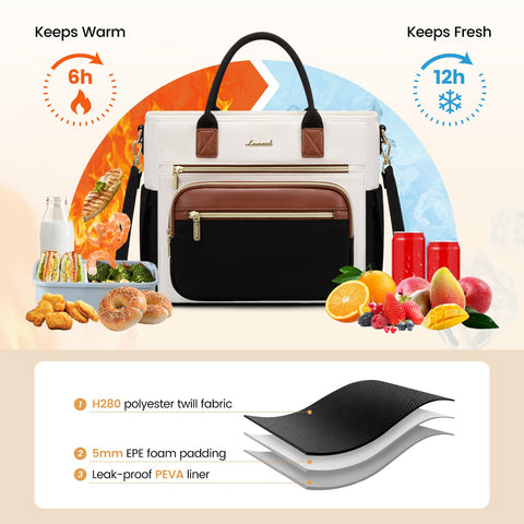 LOVEVOOK lunch bag in 13L and 18L for daily commute or family trips