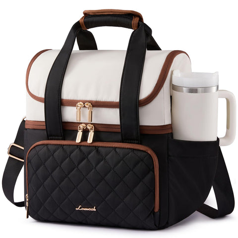 LOVEVOOK insulated lunch bag with U-shaped opening for easy access to meals on the go.