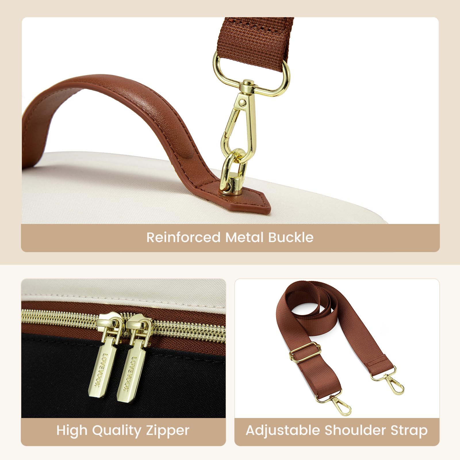 LOVEVOOK versatile tote for office, picnic, hiking, or beach days.