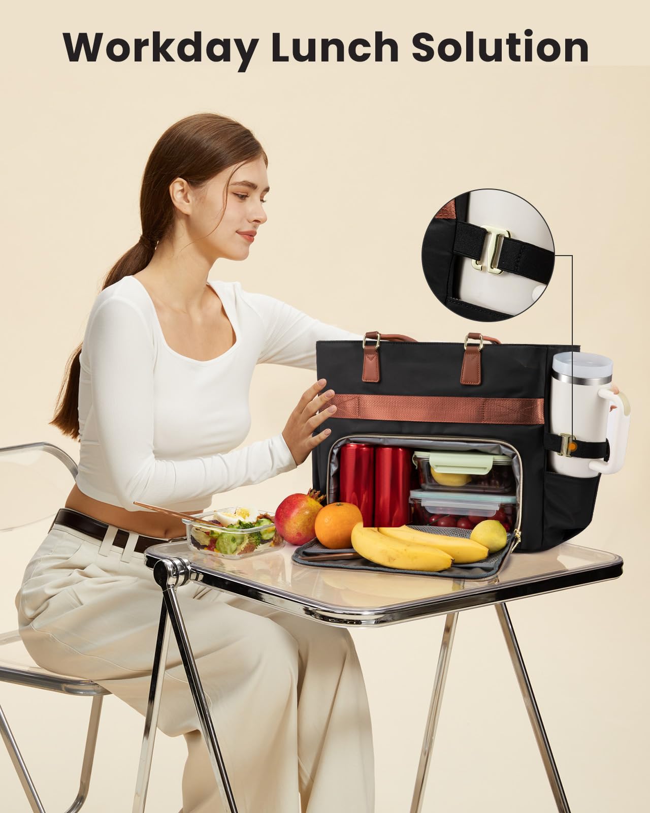 LOVEVOOK bag interior highlights 18 pockets for organized essentials