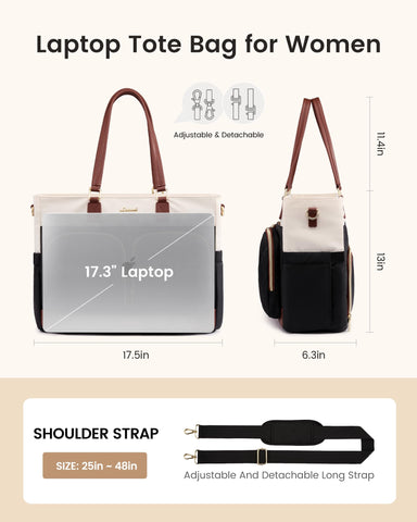 LOVEVOOK premium PU leather handles add a professional touch and durability.
