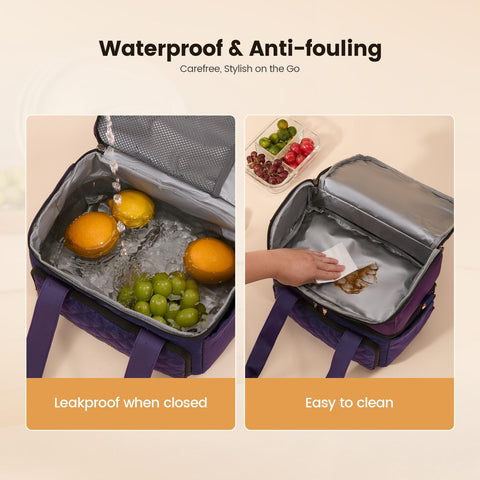 LOVEVOOK side pocket with cup holder for a 40oz bottle.