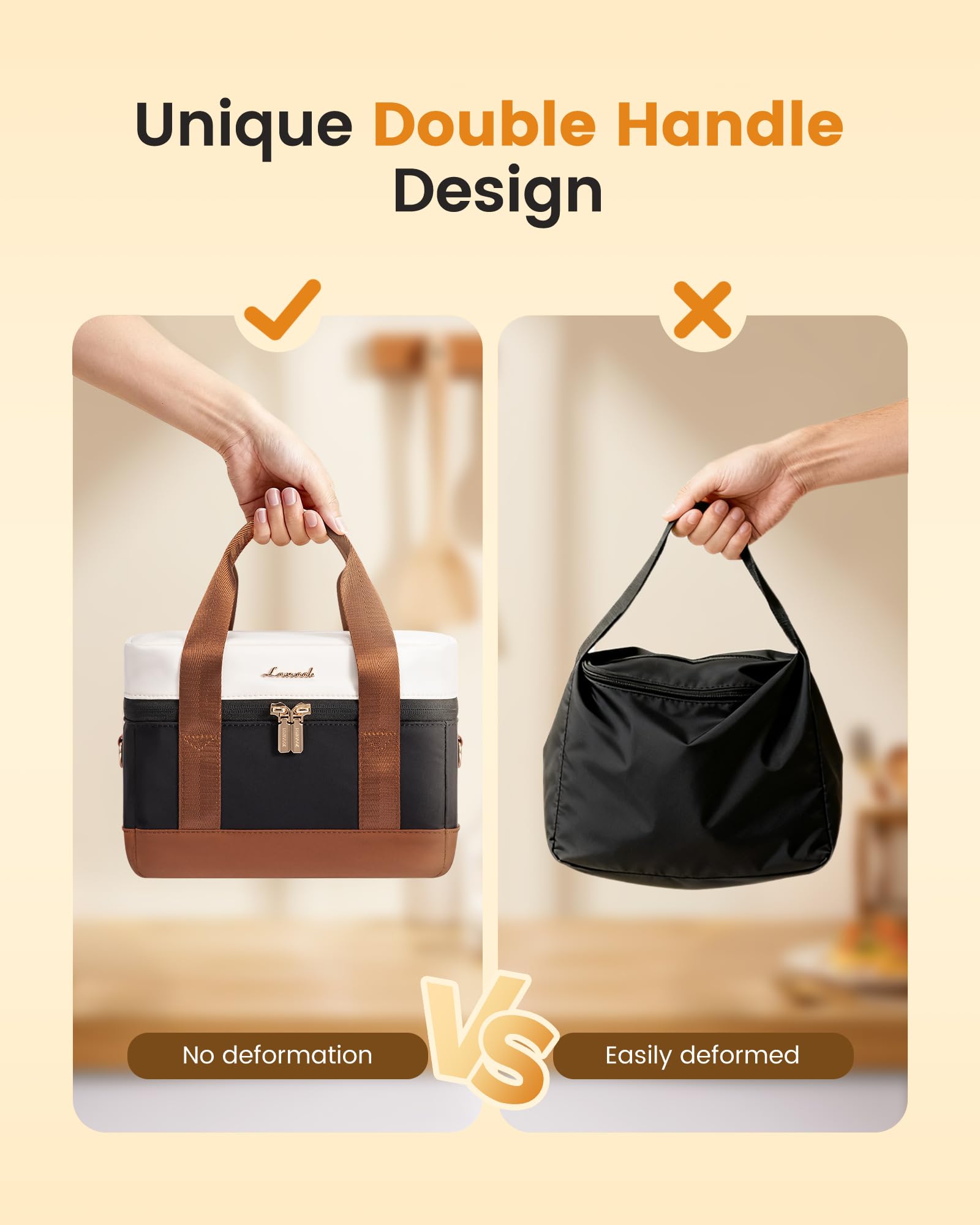LOVEVOOK insulated lunch box interior showing ample capacity for fruits and snacks.