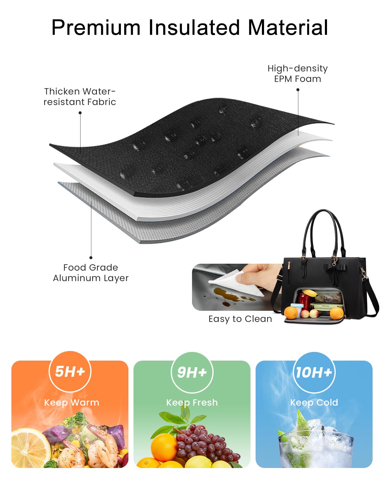 LOVEVOOK large-capacity tote holds laptop, lunch, and essentials for busy days.