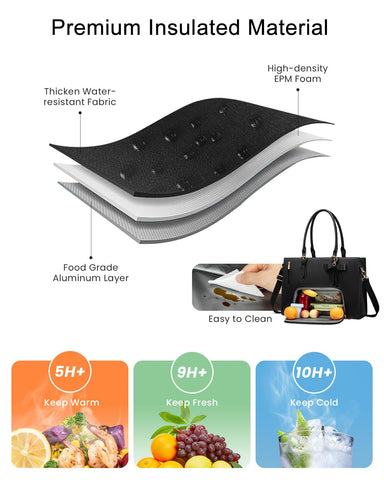 LOVEVOOK large-capacity tote holds laptop, lunch, and essentials for busy days.