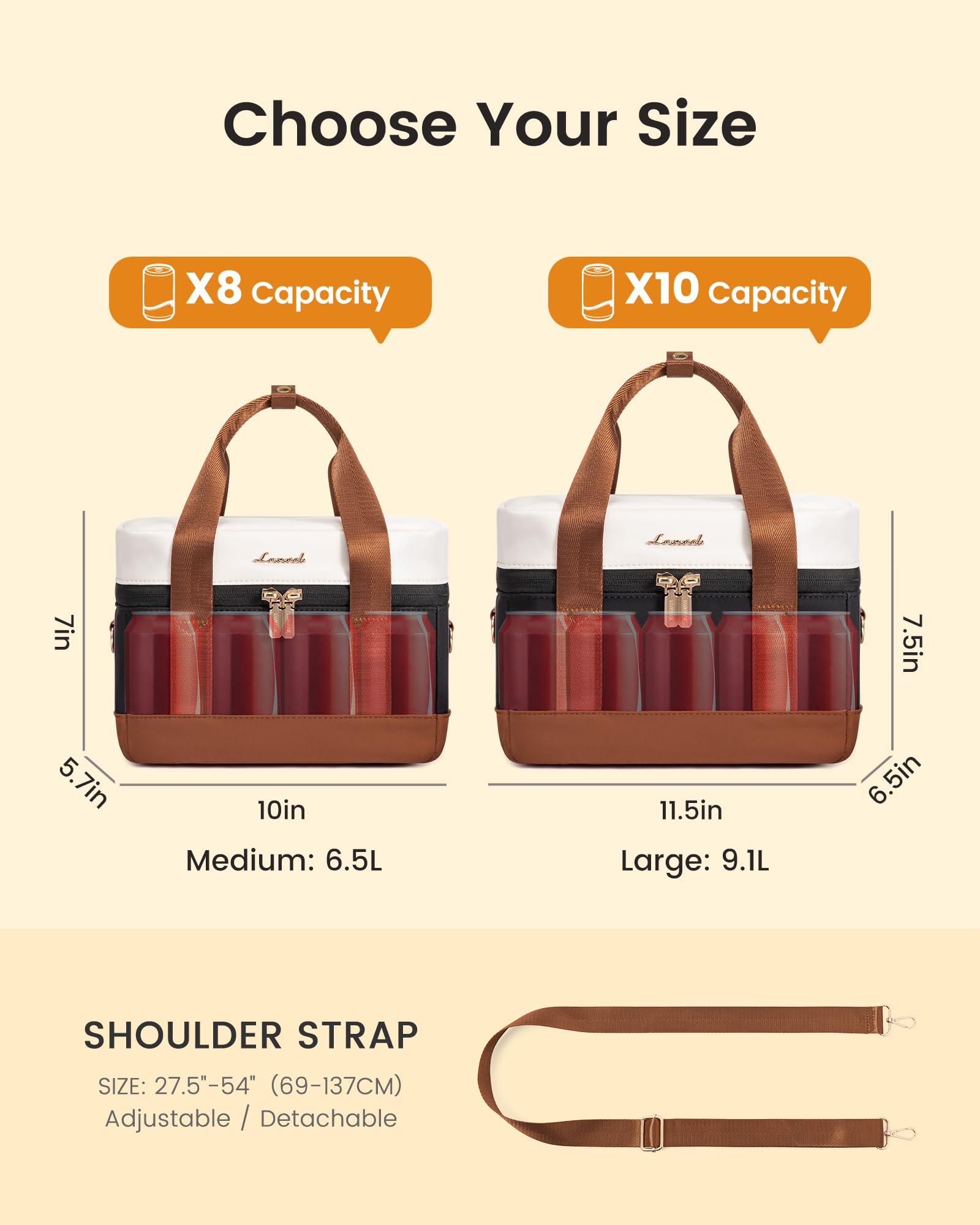 LOVEVOOK lunch bag interior with PEVA lining for quick cleaning after meals.