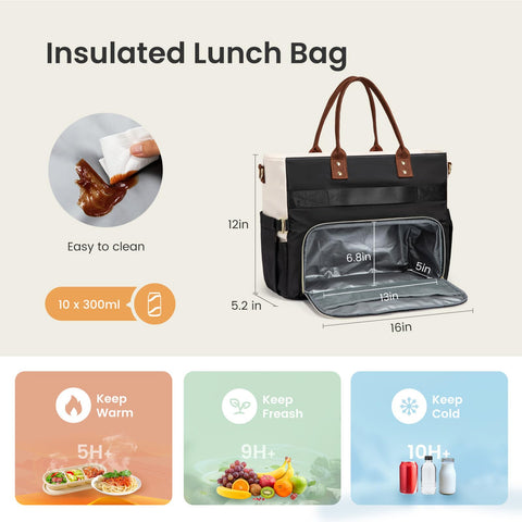 LOVEVOOK leakproof lunch compartment keeps meals contained and spill-free.