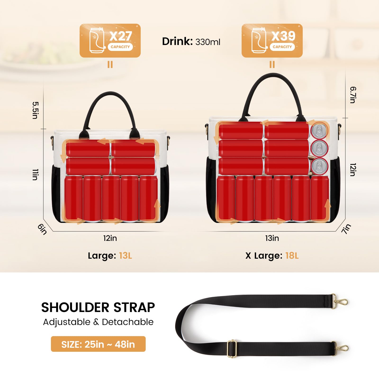 LOVEVOOK bag with multiple pockets keeps utensils and devices organized.
