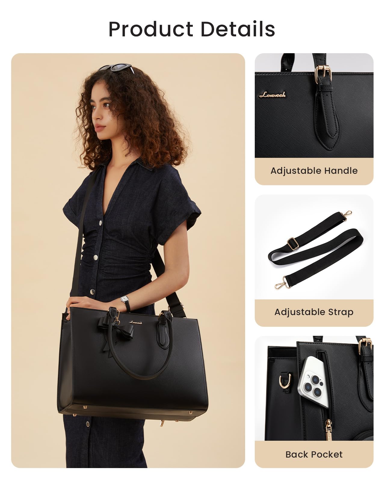 LOVEVOOK side water bottle pocket keeps hydration within reach.