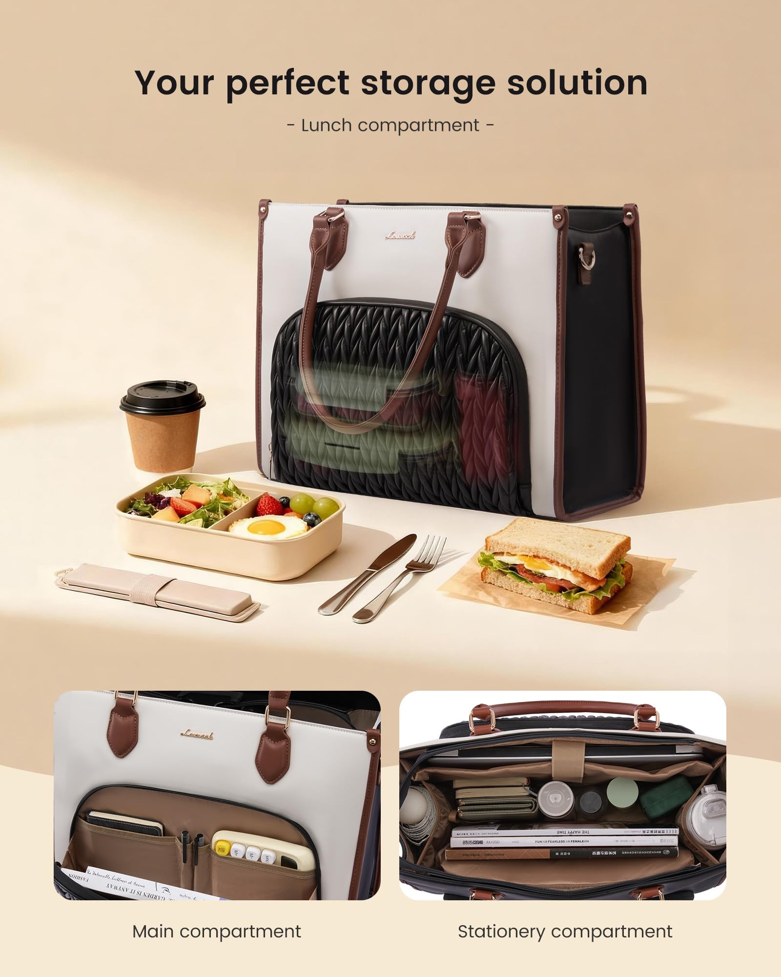 LOVEVOOK teacher-front pocket keeps pens and notes within easy reach.