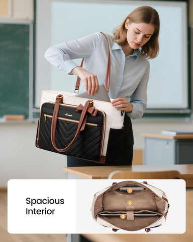 LOVEVOOK large-capacity tote with multiple pockets and a 40oz cup holder