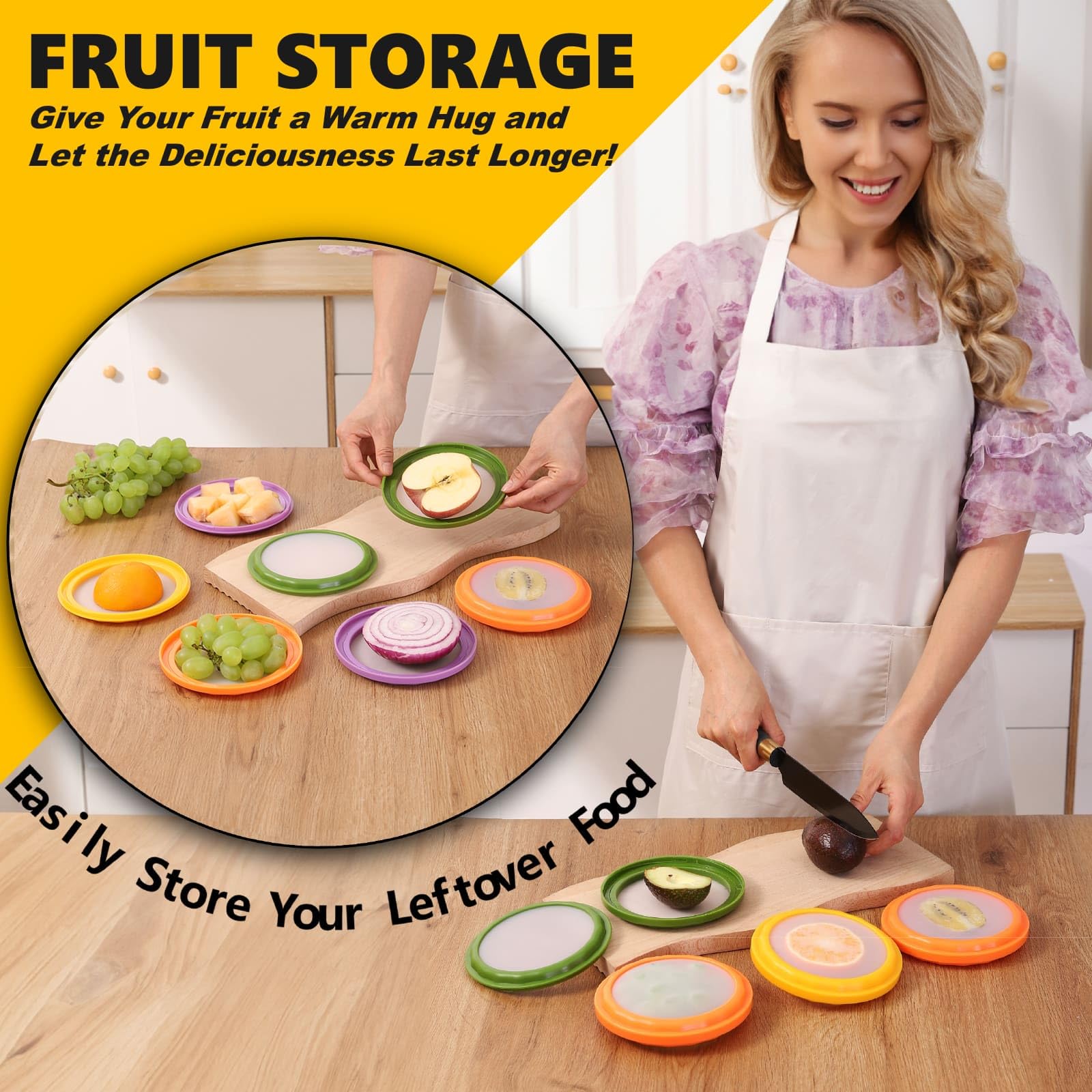 Lovfult avocado saver seals ripeness while saving fridge space.