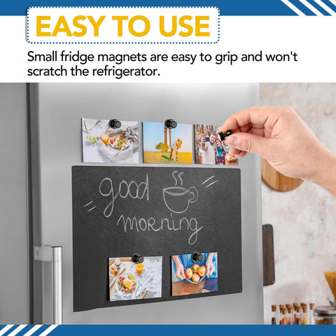 LOVIMAG black magnets provide a strong hold on an office calendar.