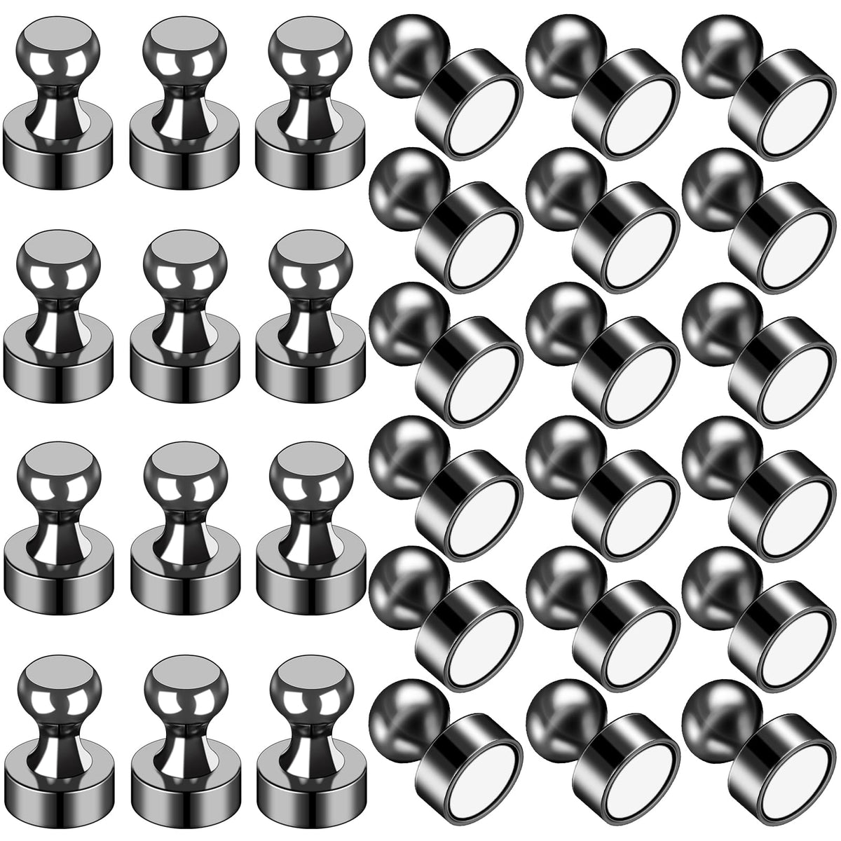 LOVIMAG black fridge magnets close-up with durable coating for daily use