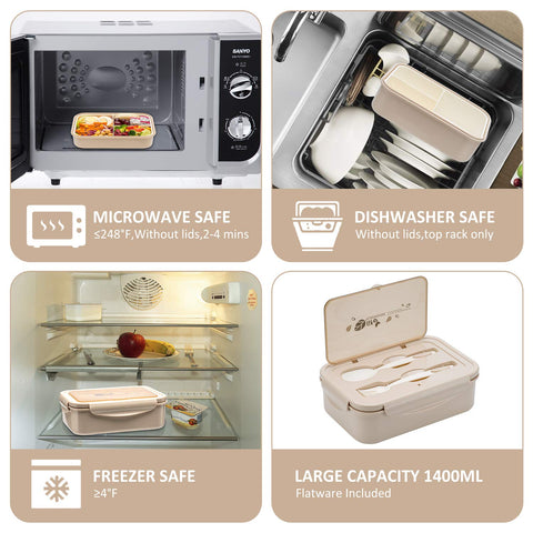 LOVINA bento box microwave-safe without lids for quick reheating.