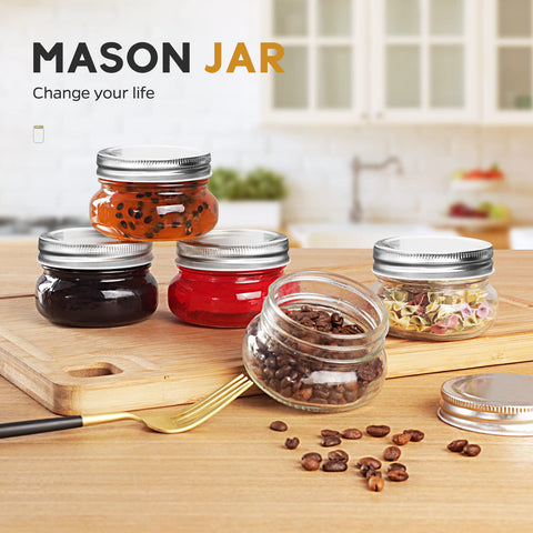 LovoIn wide-mouth glass jars allow easy filling and cleaning