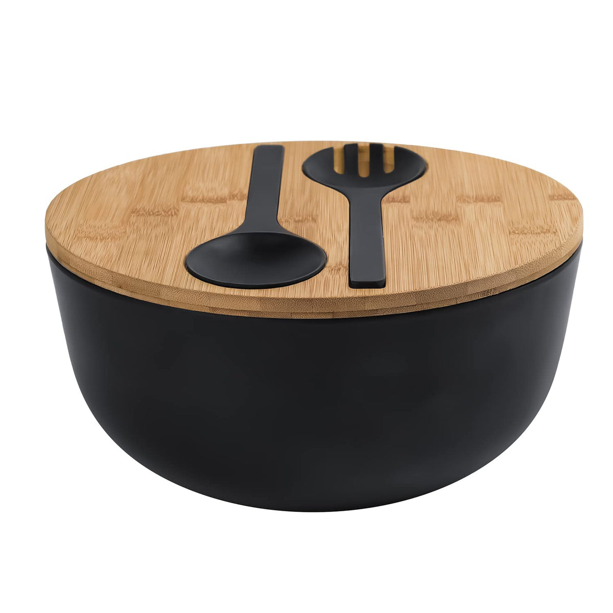 LOVYANXUE bamboo fiber salad bowl with servers set for eco-friendly dining